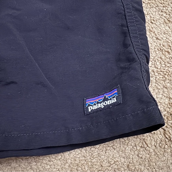 Patagonia Women’s Baggies Black Athletic Shorts Size Small Tie String Waist - Picture 2 of 8